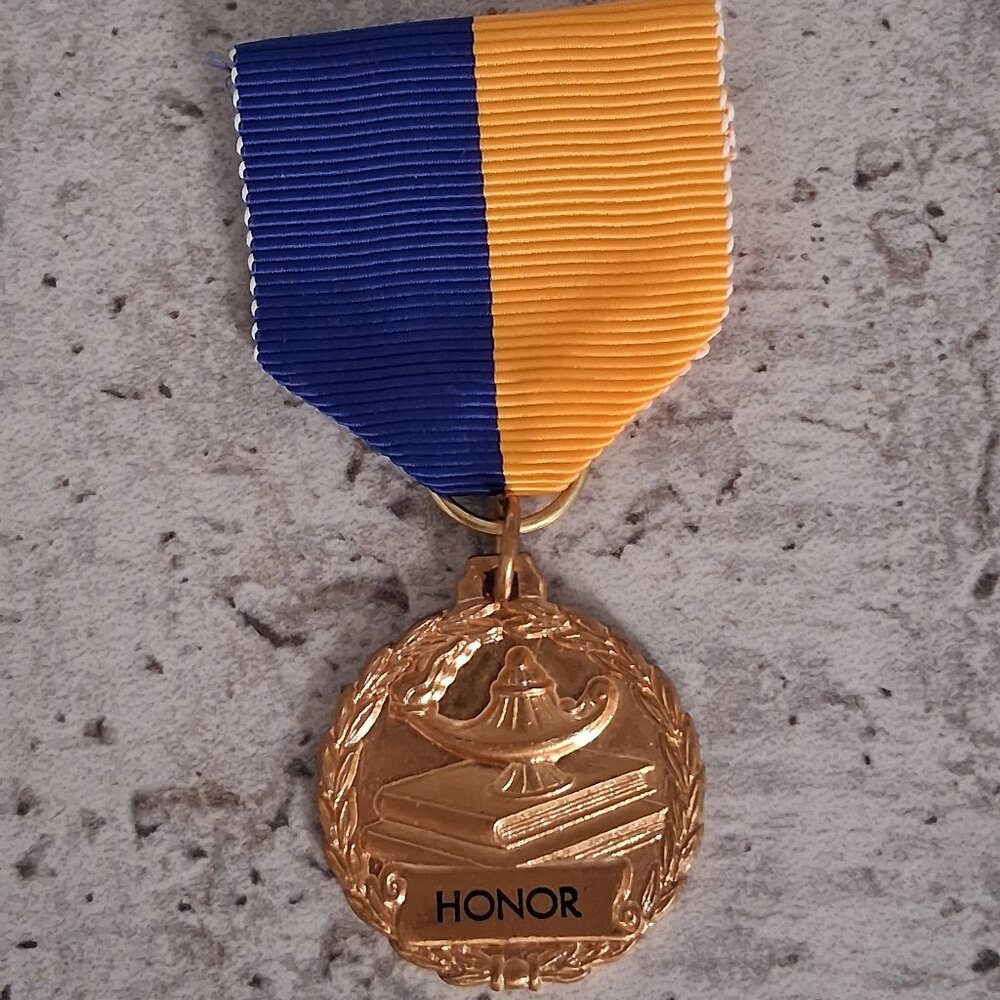 Gold Honor Award Medal with Pin Ribbon